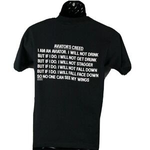 Screen Stars Best VTG 90s Aviator's Creed Beer T-Shirt Single Stitch Men's Small